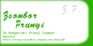 zsombor prunyi business card